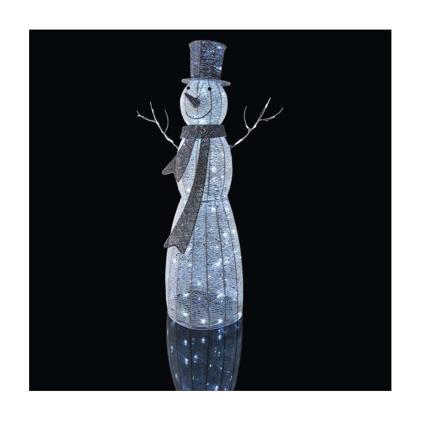 Décoration de Noël 120xLED/2,8W/230V 124 cm bonhomme de neige