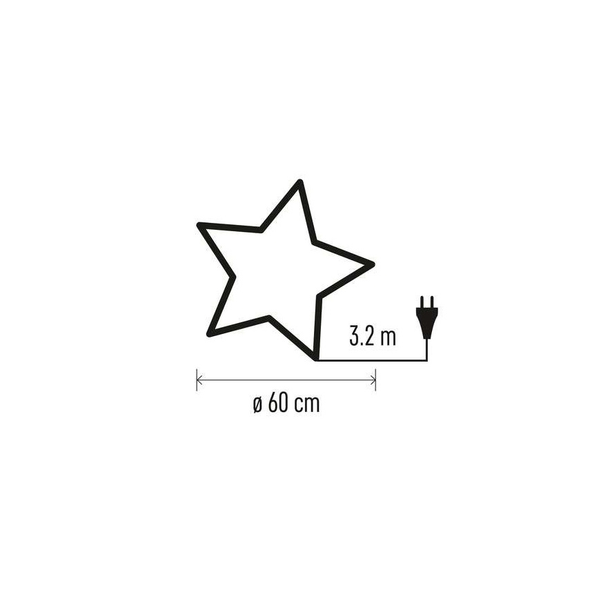 Décoration de noël 1xE14/25W/230V d. 60 cm dorée