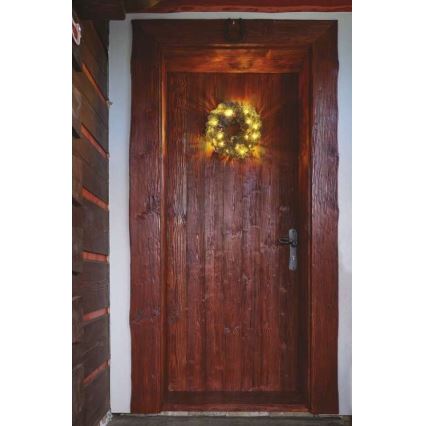 Décoration de noël 20xLED/2xAA d. 38 cm