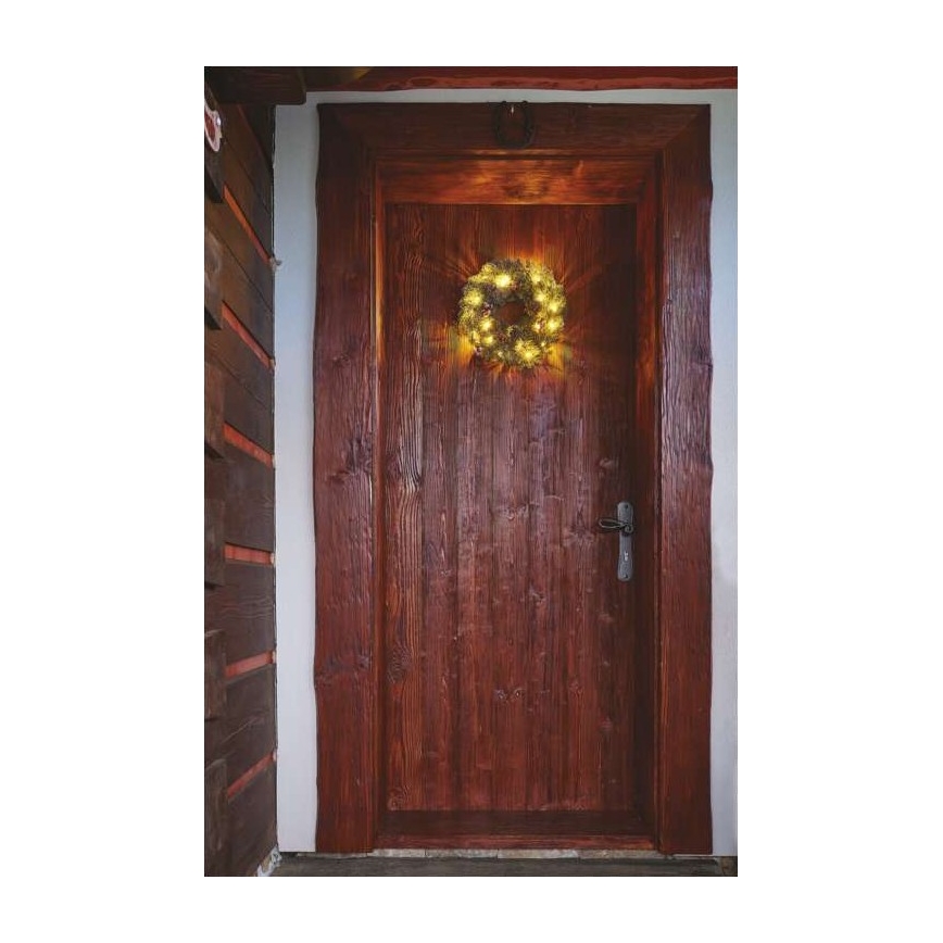 Décoration de noël 20xLED/2xAA d. 38 cm