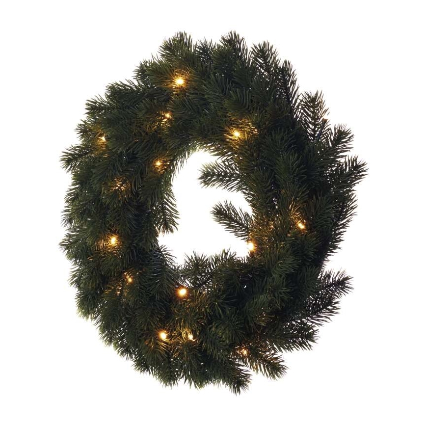 Décoration de noël 20xLED/2xAA d. 40 cm