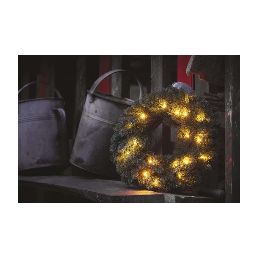 Décoration de noël 20xLED/2xAA d. 40 cm