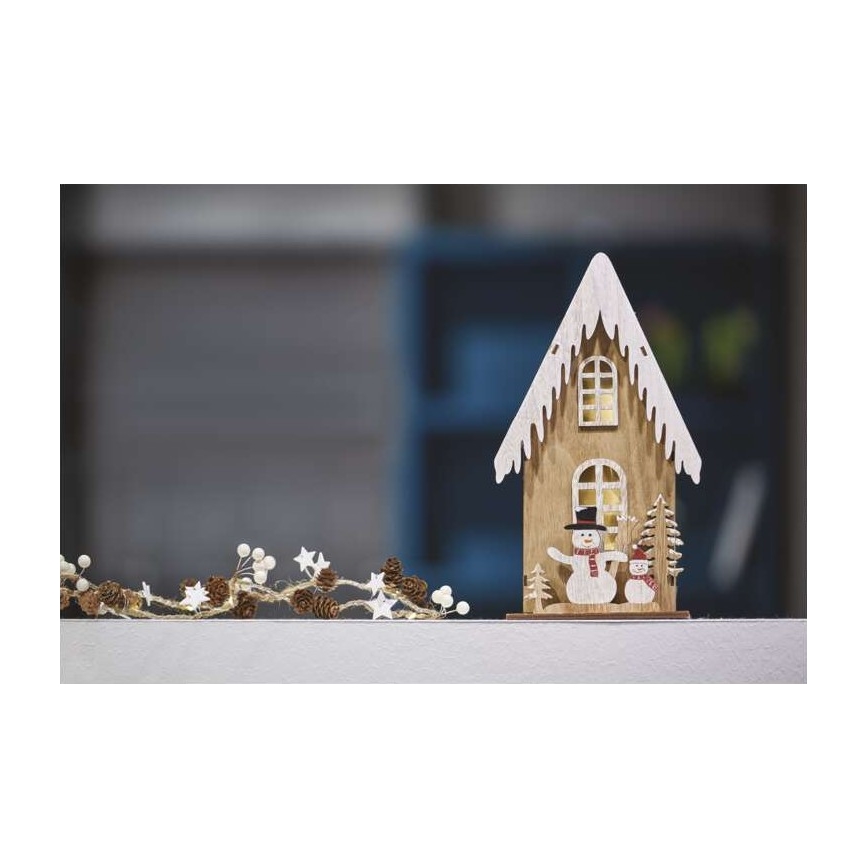 Décoration de noël 3xLED/2xAA beige