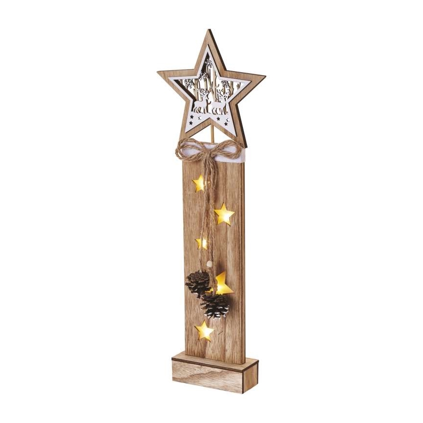 Décoration de noël 5xLED/2xAA étoile