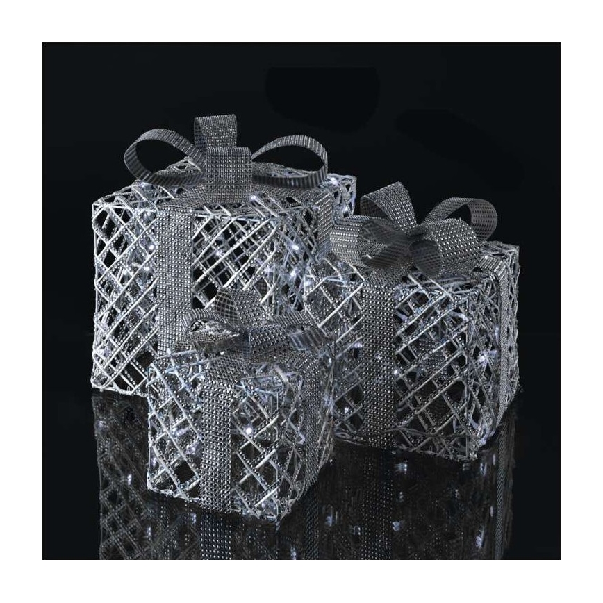 Décoration de noël 72xLED/1,35W/230V argentée