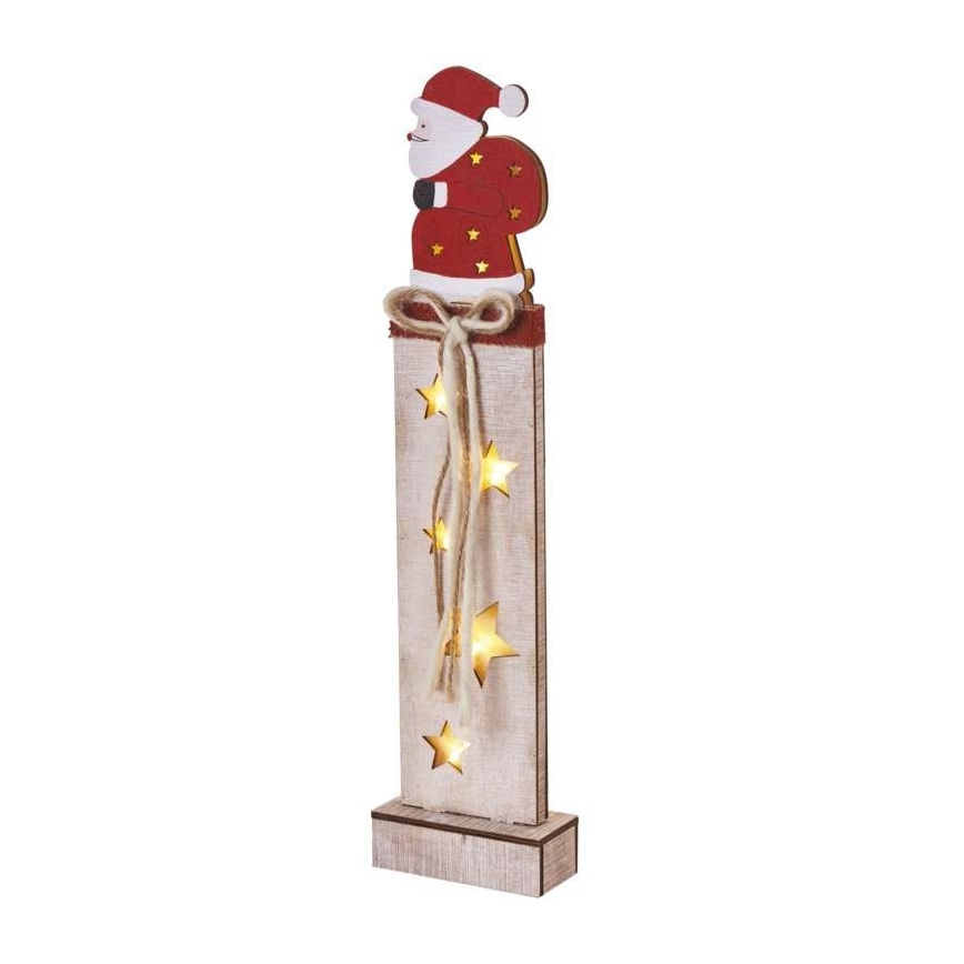 Décoration de noël 7xLED/2xAA père noël