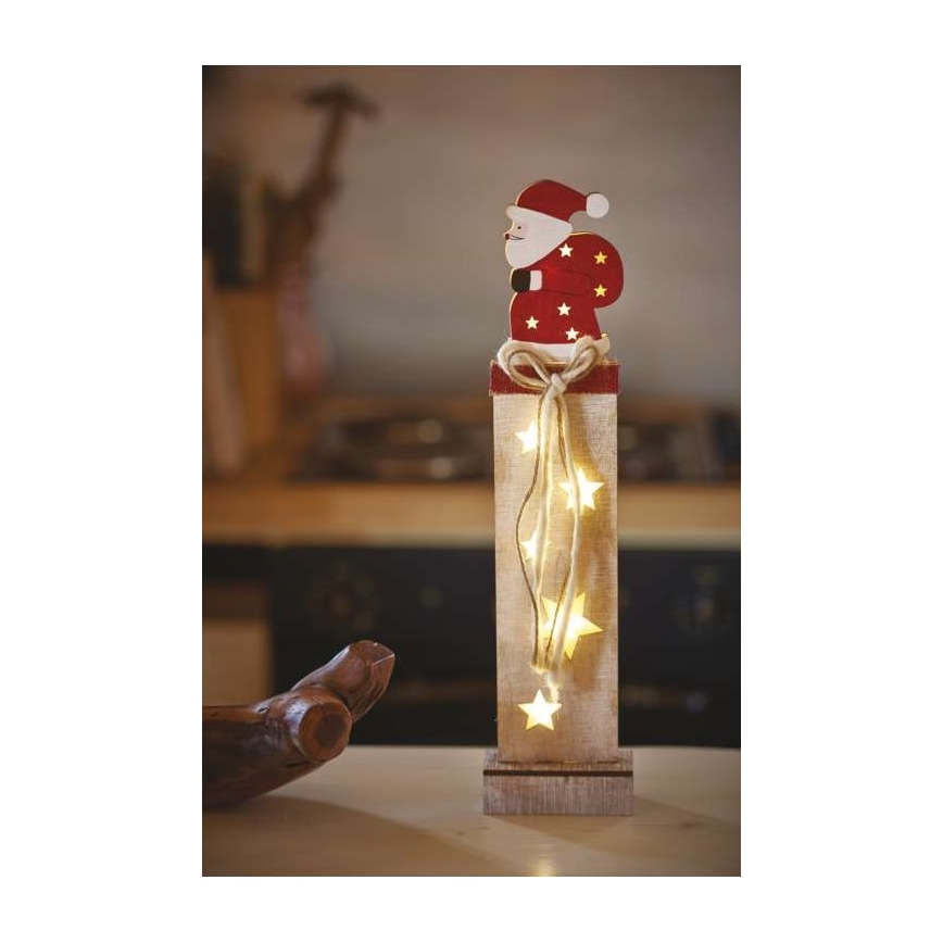 Décoration de noël 7xLED/2xAA père noël