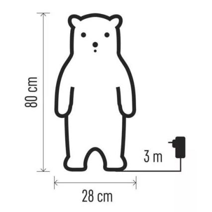 Décoration de noël d'extérieur 160xLED/2,7W/230V IP44 ours