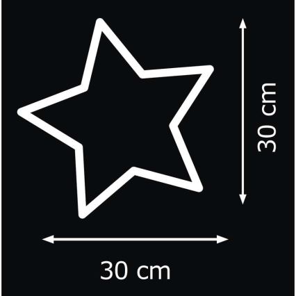 Décoration de Noël d'intérieur STAR IP20 rotin Etoile 30xLED/3W/4,5V
