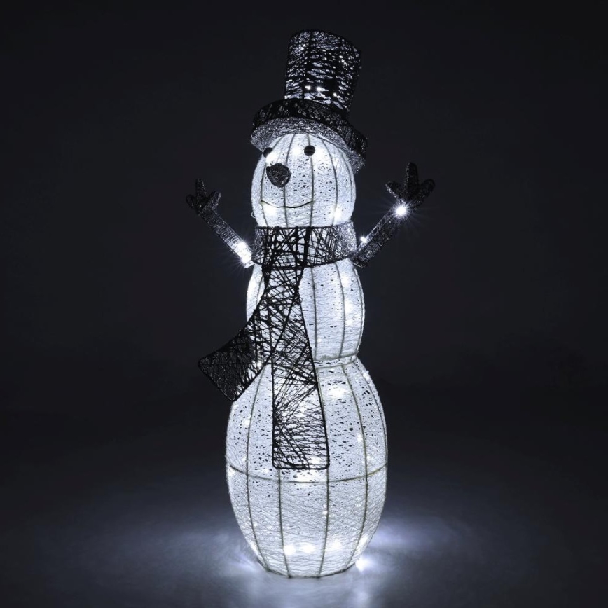 Décoration de Noël extérieure LED/3,6W/230V/blanc froid 75 cm IP44 bonhomme de neige