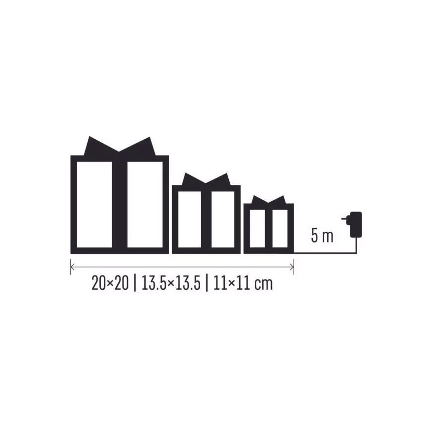 Décoration de Noël LED/2,25W/230V blanc chaud