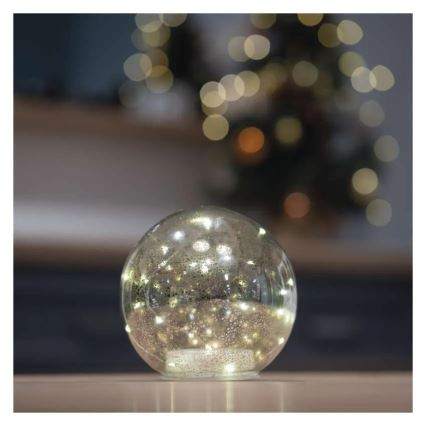 Décoration de Noël LED 20 LED/3xAA, boule Ø 15 cm