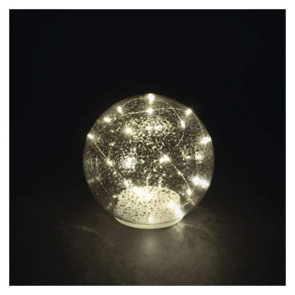 Décoration de Noël LED 20 LED/3xAA, boule Ø 15 cm