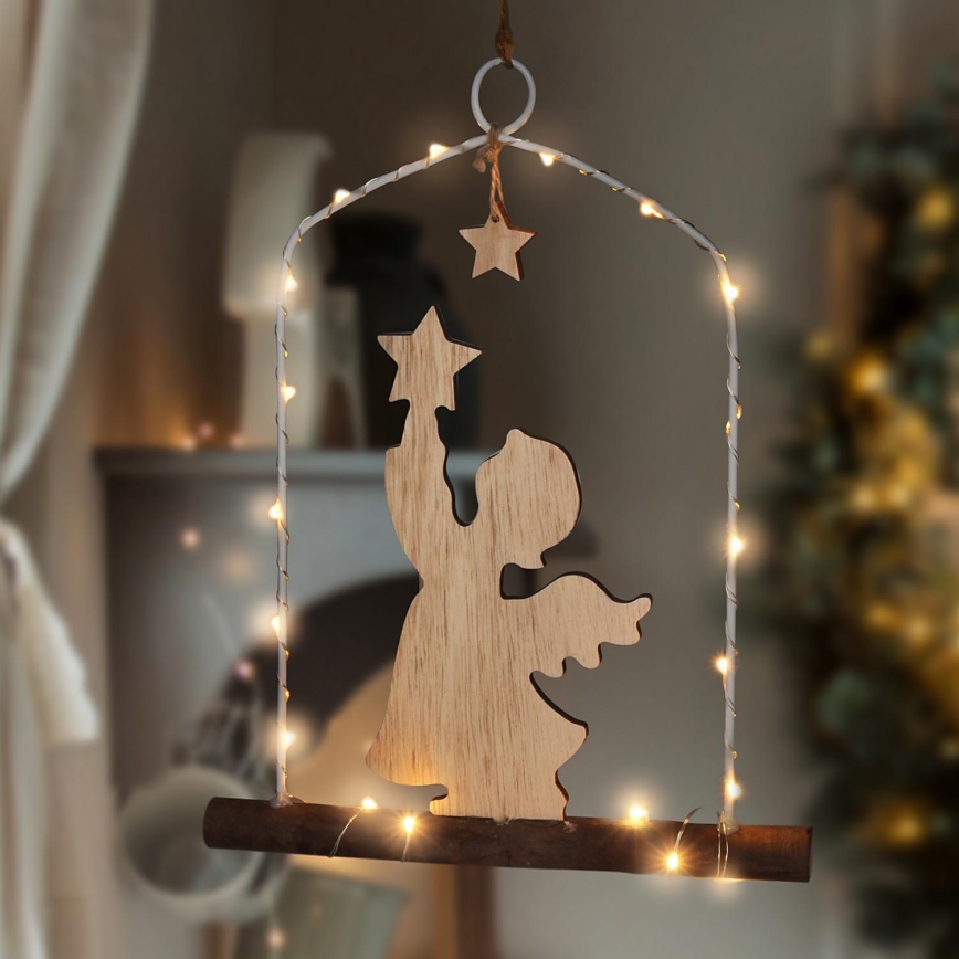 Décoration de Noël LED/2xAA ange