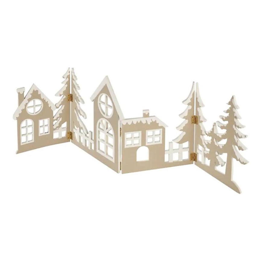 Décoration de Noël LED 40xLED/2xAA, blanc chaud, motif ville