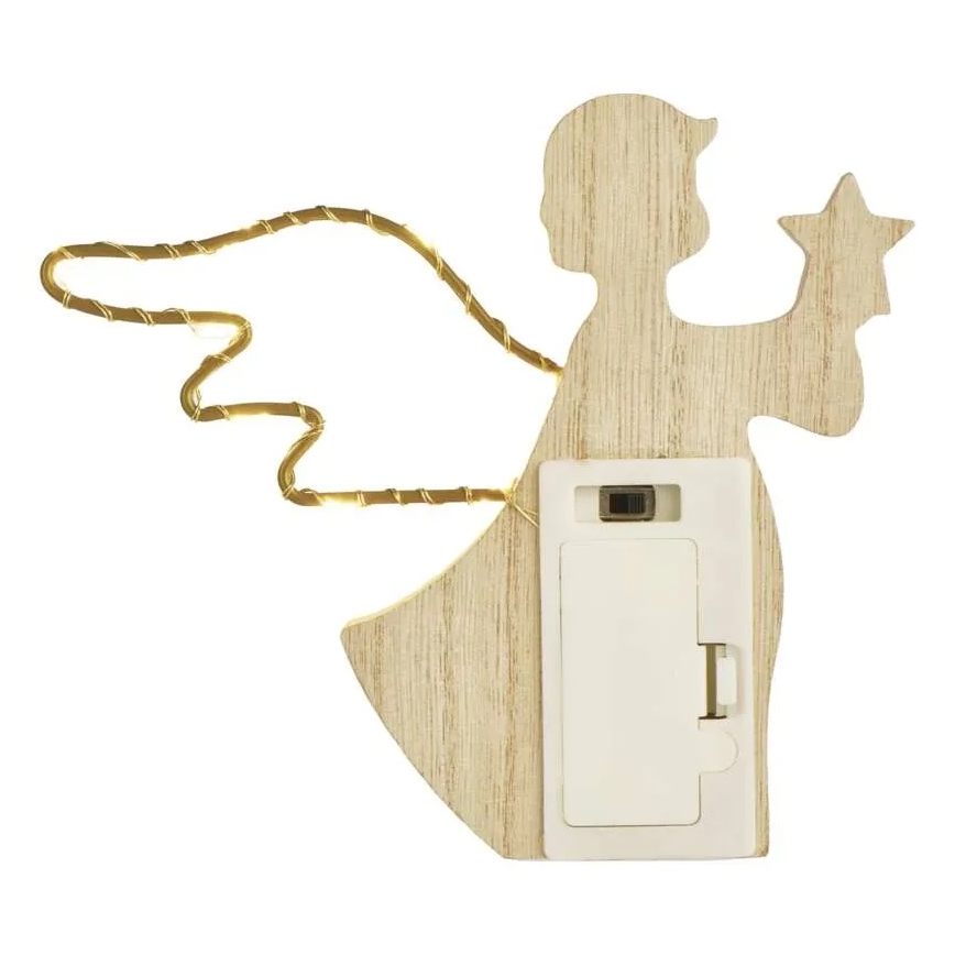 Décoration de Noël LED 8xLED/2xAAA ange