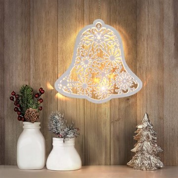 Décoration de Noël LED 9xLED/2xAA blanc chaud clochette