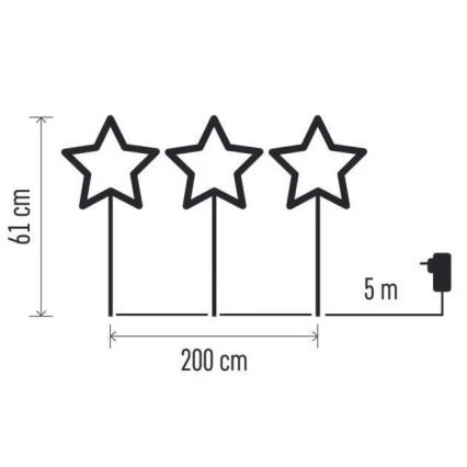 Décoration de Noël LED d'extérieur 402xLED/3,6W/4,5/230V IP44 blanc chaud