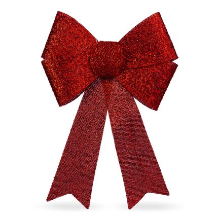 Décoration de Noël LED RVB 11xLED/3xLR44 40x30 cm nœud rouge