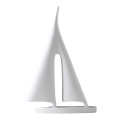 Décoration de table 21 cm résine/blanche