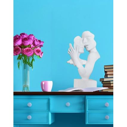 Décoration de table en résine 29 x 9 x 17 cm, blanche