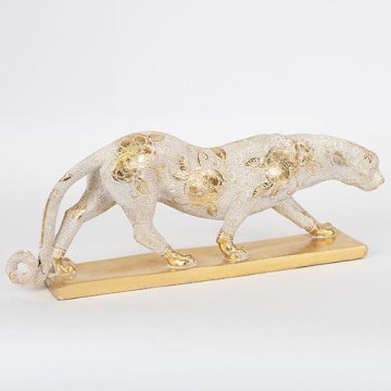 Décoration de table panther 10,5x16,7x42,5 cm