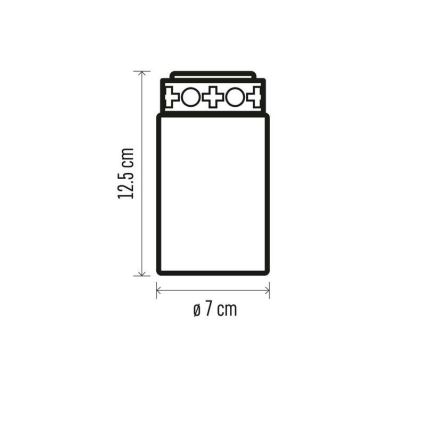 Décoration d'extérieur 1xLED/2xC IP44 rouge