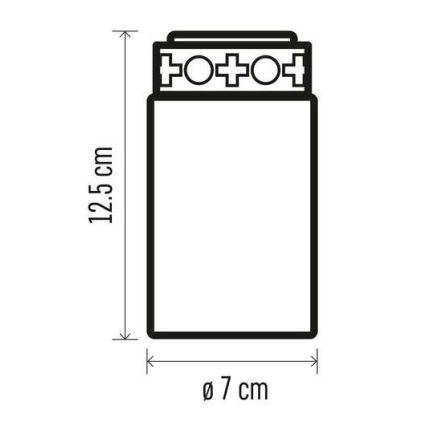 Décoration d'extérieur 1xLED/2xC IP44 rouge