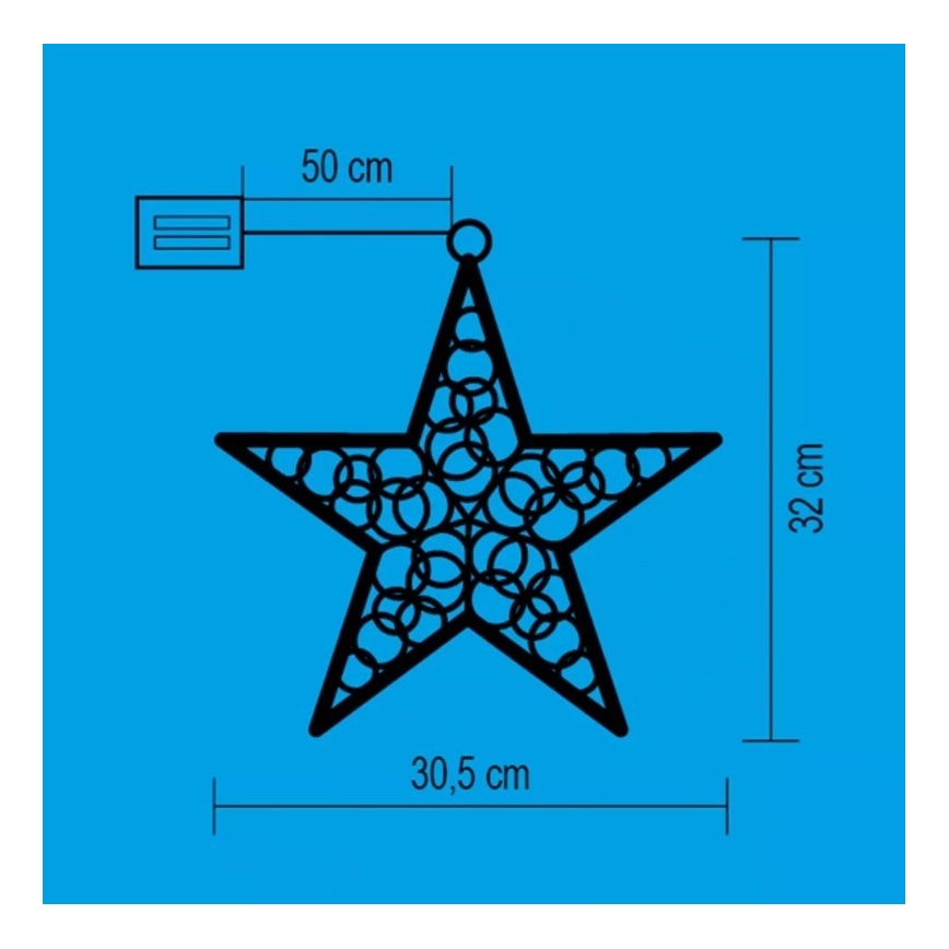 Décoration fenêtre 20xLED/2xAA