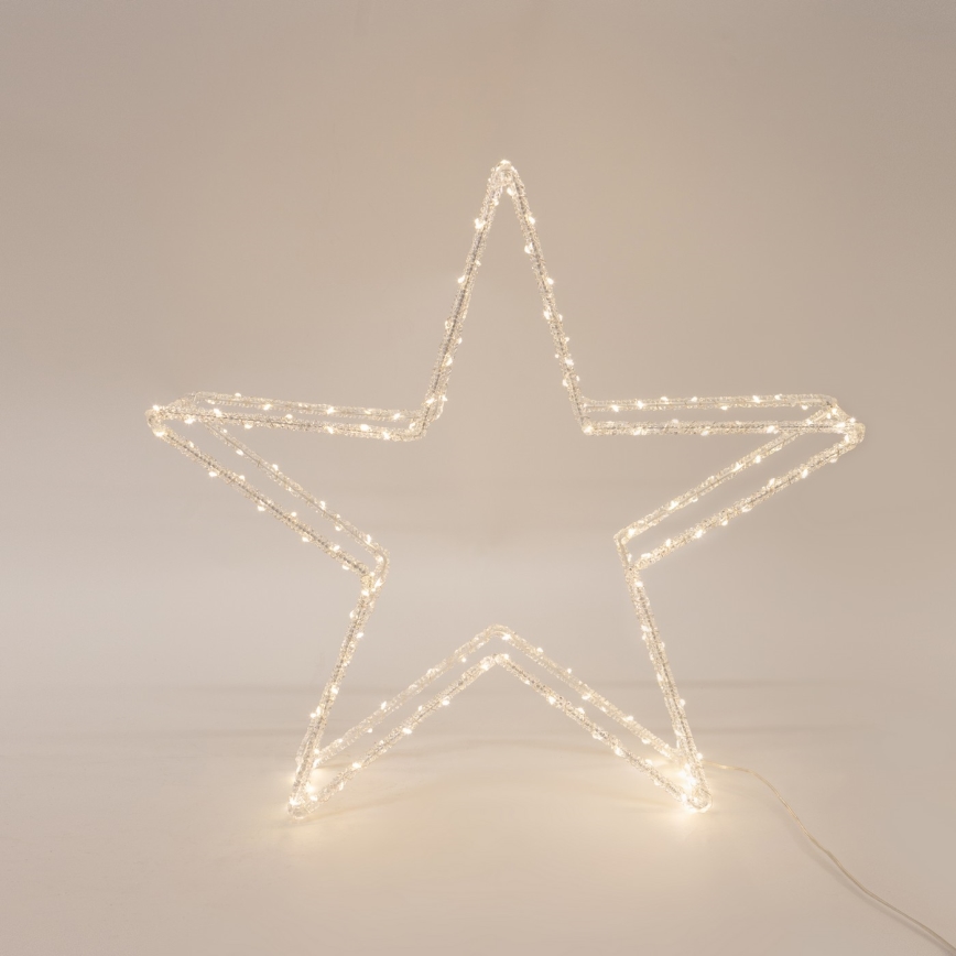 Décoration LED de Noël extérieure 140xLED/2,1W/230V IP44 blanc chaud étoile 60 cm