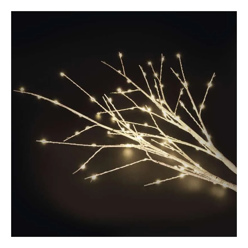 Décoration LED de Noël pour l'extérieur, 100 LED, 3x AA, blanc chaud, IP44