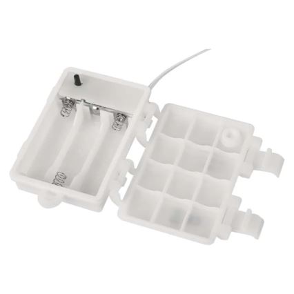 Décoration LED de Noël pour l'extérieur, 100 LED, 3x AA, blanc chaud, IP44