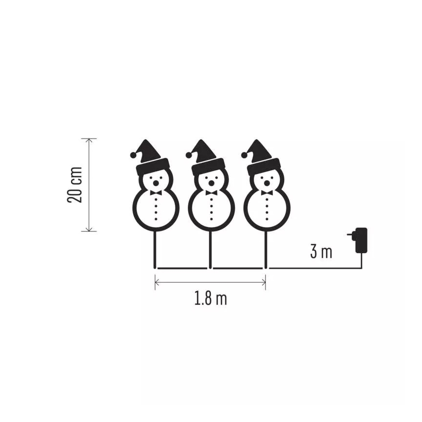 Décoration LED RGB de Noël extérieure LED/5W/5/230V IP44