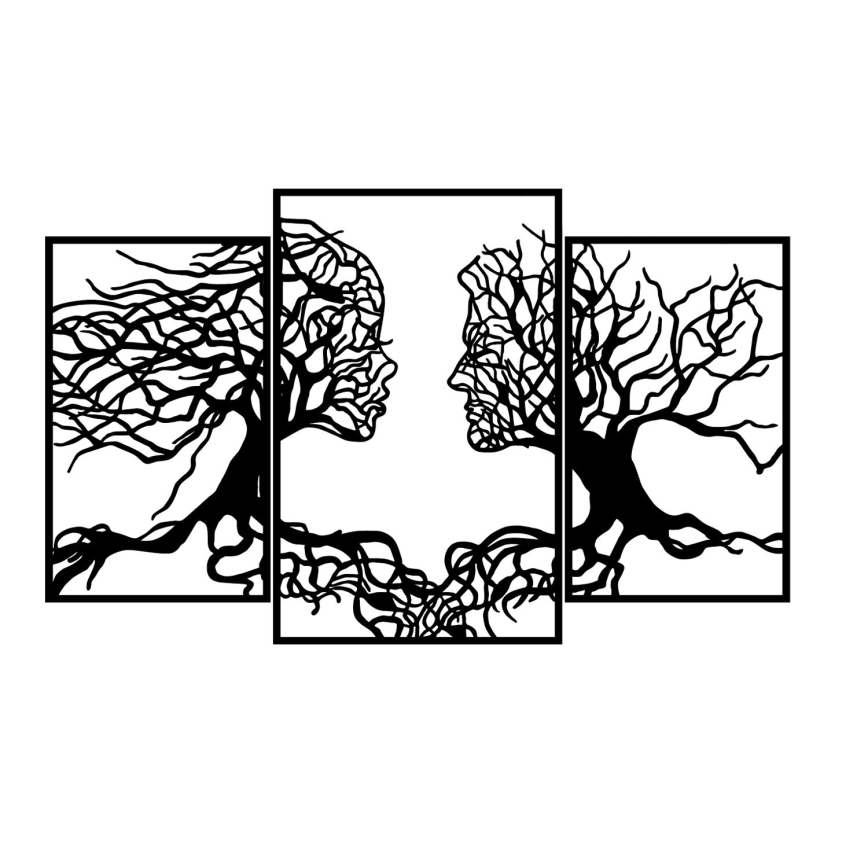 Décoration murale 116x71 cm Arbre de la vie métal