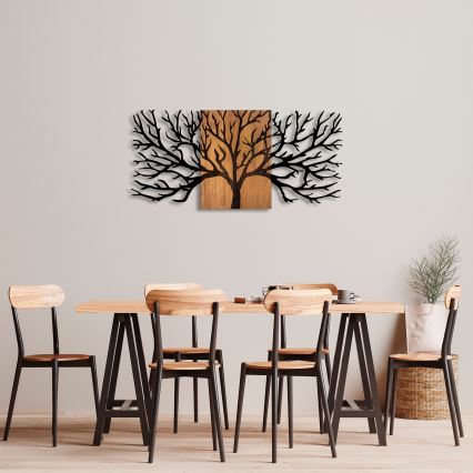 Décoration murale 150x70 cm arbre bois/métal