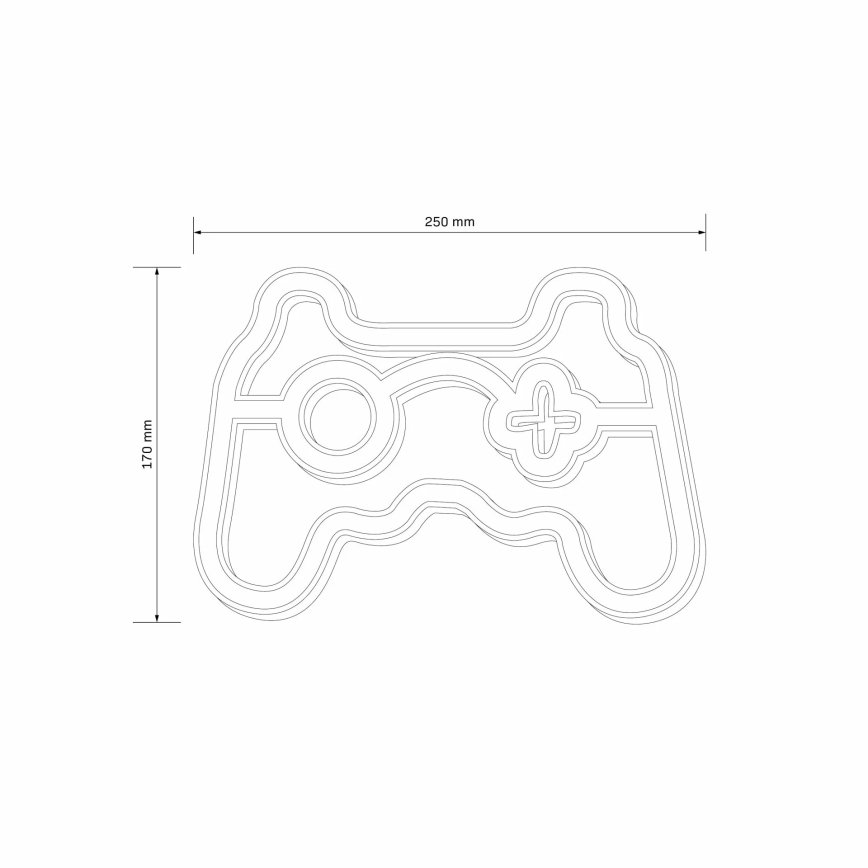 Décoration murale néon GAME LED/3W/3xAA USB bleu
