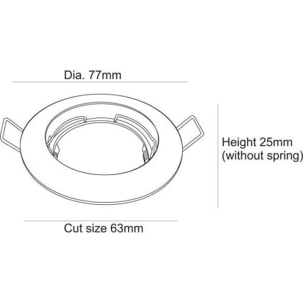 Deko-Light 120018 - Spot encastrable RUND 1xGU5,3-MR16/35W/12V chrome brillant