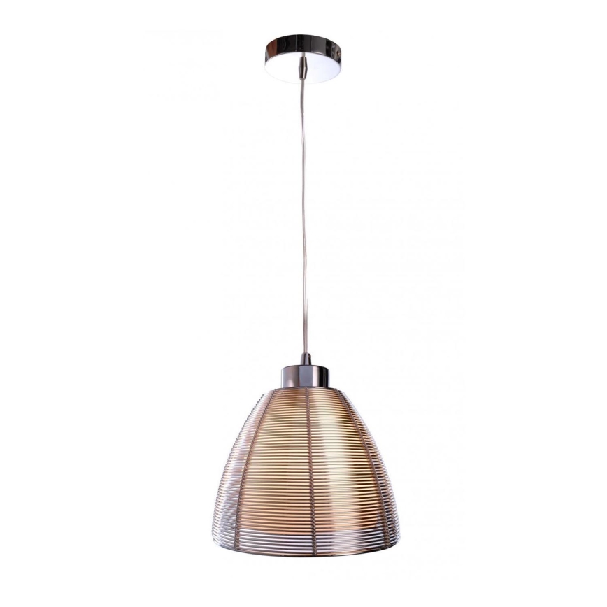 Deko-Light 342025 - Hanglamp aan een koord FILO 1xE27/60W/230V diameter 19 cm zilver