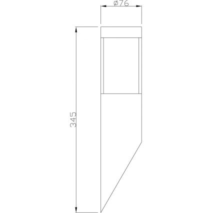 Deko-Light 731106 - Wandlamp voor buiten PORRIMA 1xGU10/5W/230V IP44 mat chroom