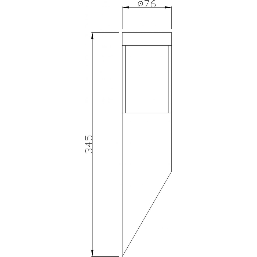 Deko-Light 731106 - Wandlamp voor buiten PORRIMA 1xGU10/5W/230V IP44 mat chroom