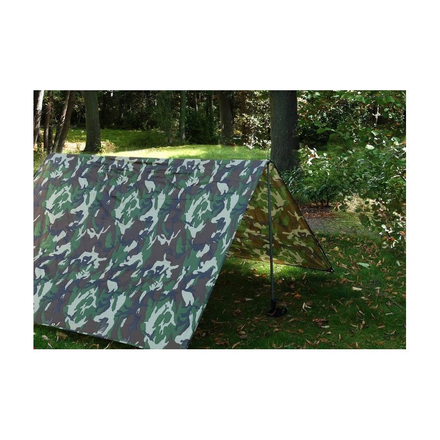 Dekzeil 2x3 m PU 2000 mm camouflage