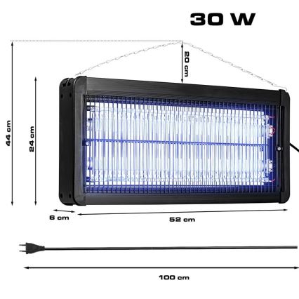 Désinsectiseur électrique 2x15W/230V 120 m²