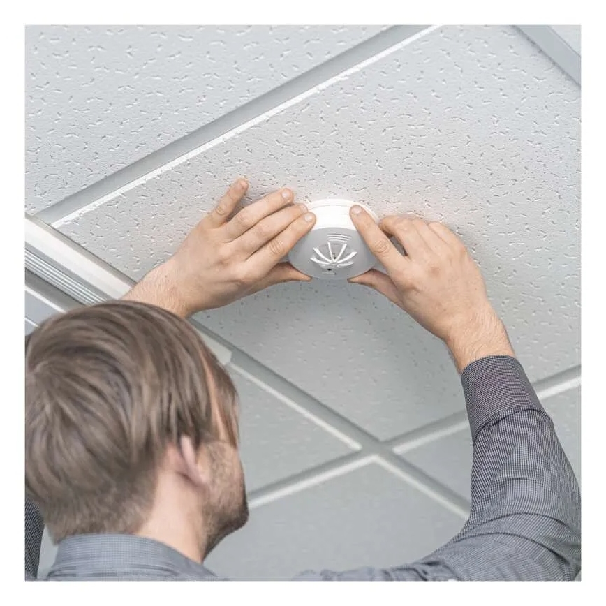 Détecteur de fumée alimenté par 1 pile 9 V