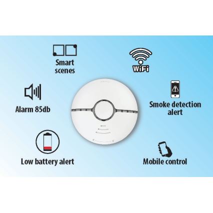 Détecteur de fumée connecté 2xAAA Wi-Fi Tuya