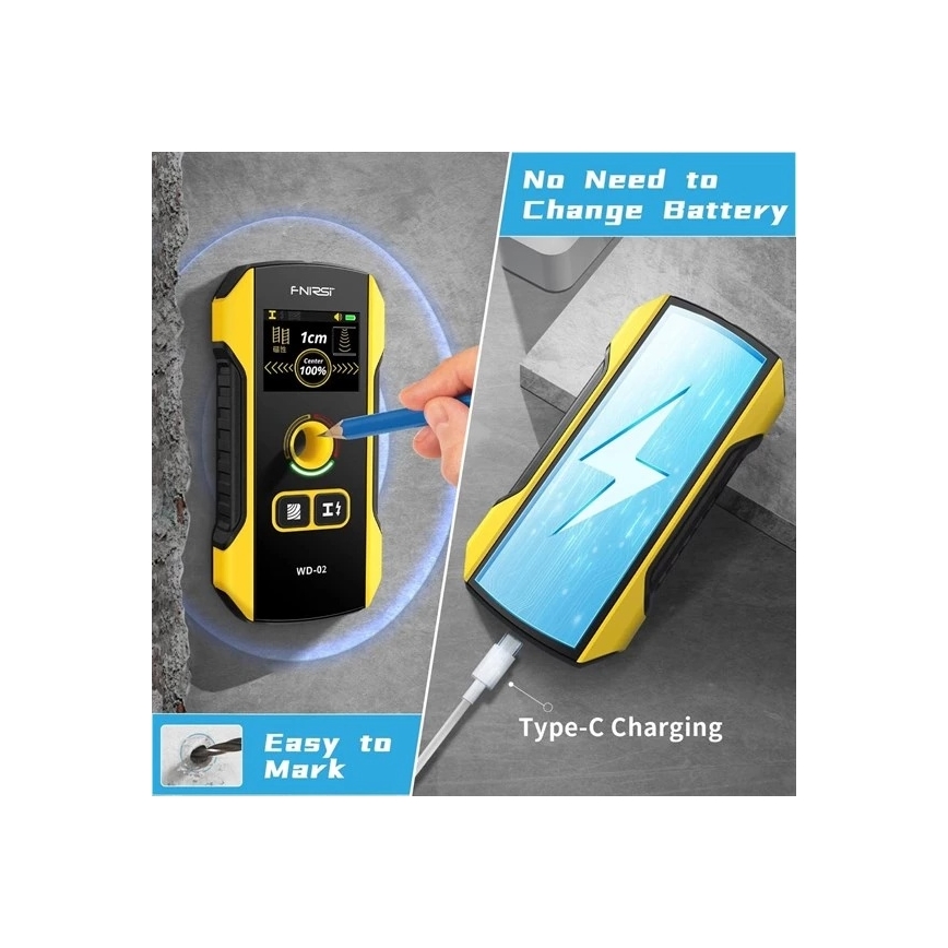 Détecteur de métaux, de tension et d'inhomogénéités — 300 mAh, 5 V