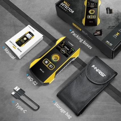 Détecteur de métaux, de tension et d'inhomogénéités — 300 mAh, 5 V