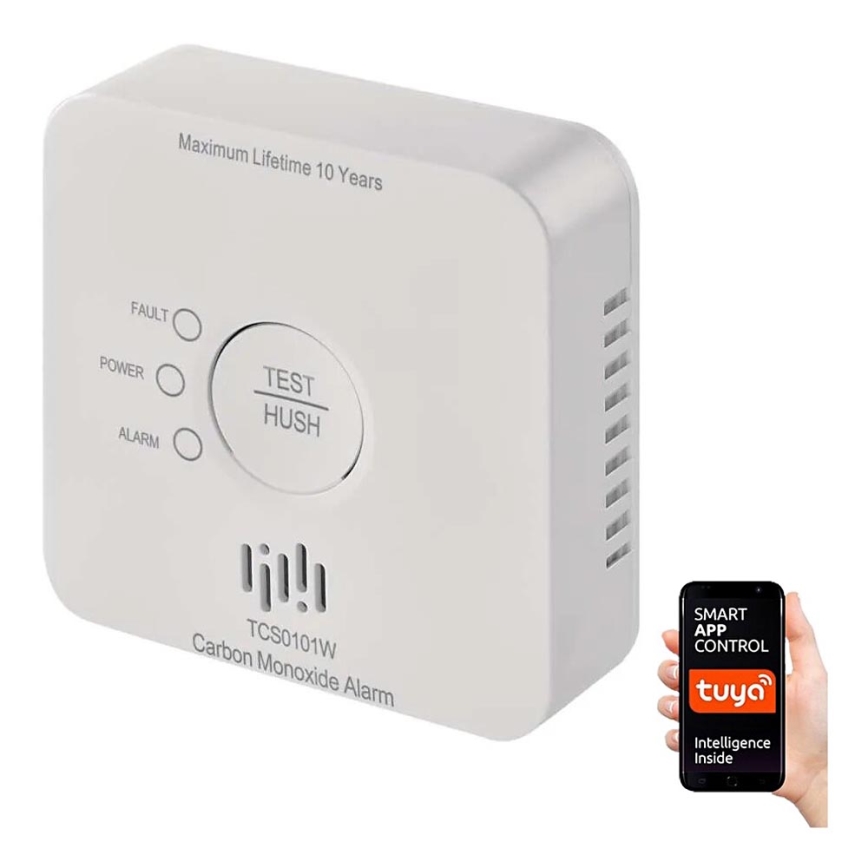 Détecteur de monoxyde de carbone GoSmart 2xAA Wi-Fi Tuya