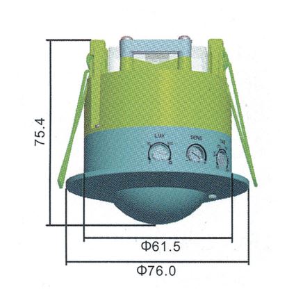 Détecteur de mouvement à micro-ondes à encastrer MW B 360° 1200W/230V blanc