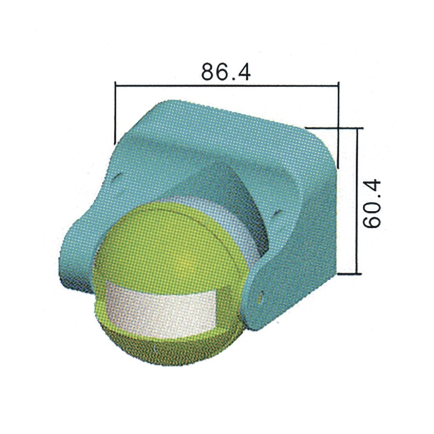 Détecteur de mouvement d'extérieur PIR B 180° 1200W/230V IP44 blanc