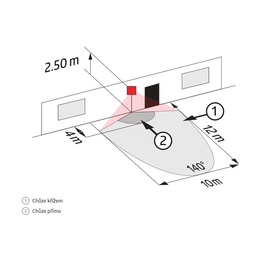 Détecteur de mouvement extérieur LC-CLICK 200° IP44 noir